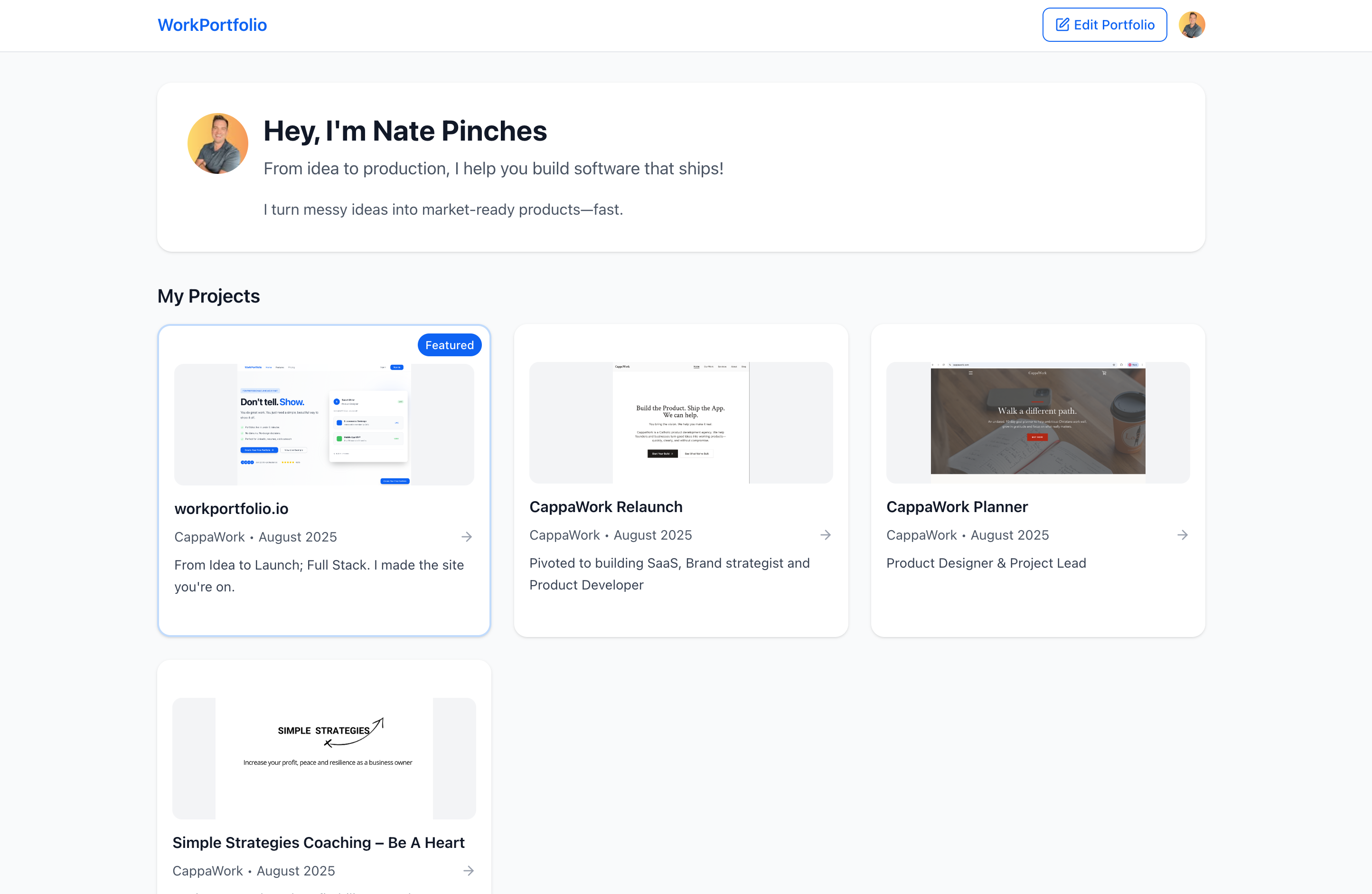 WorkPortfolio preview 1